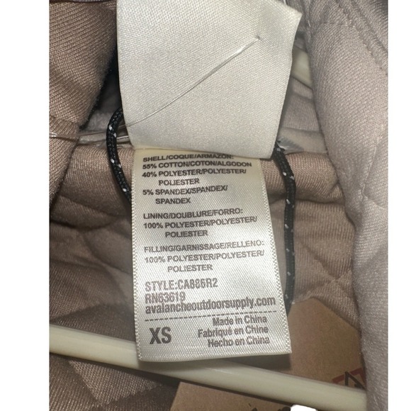 Avalanche Womens Beige Quilted Jacket, XS - Picture 10 of 13